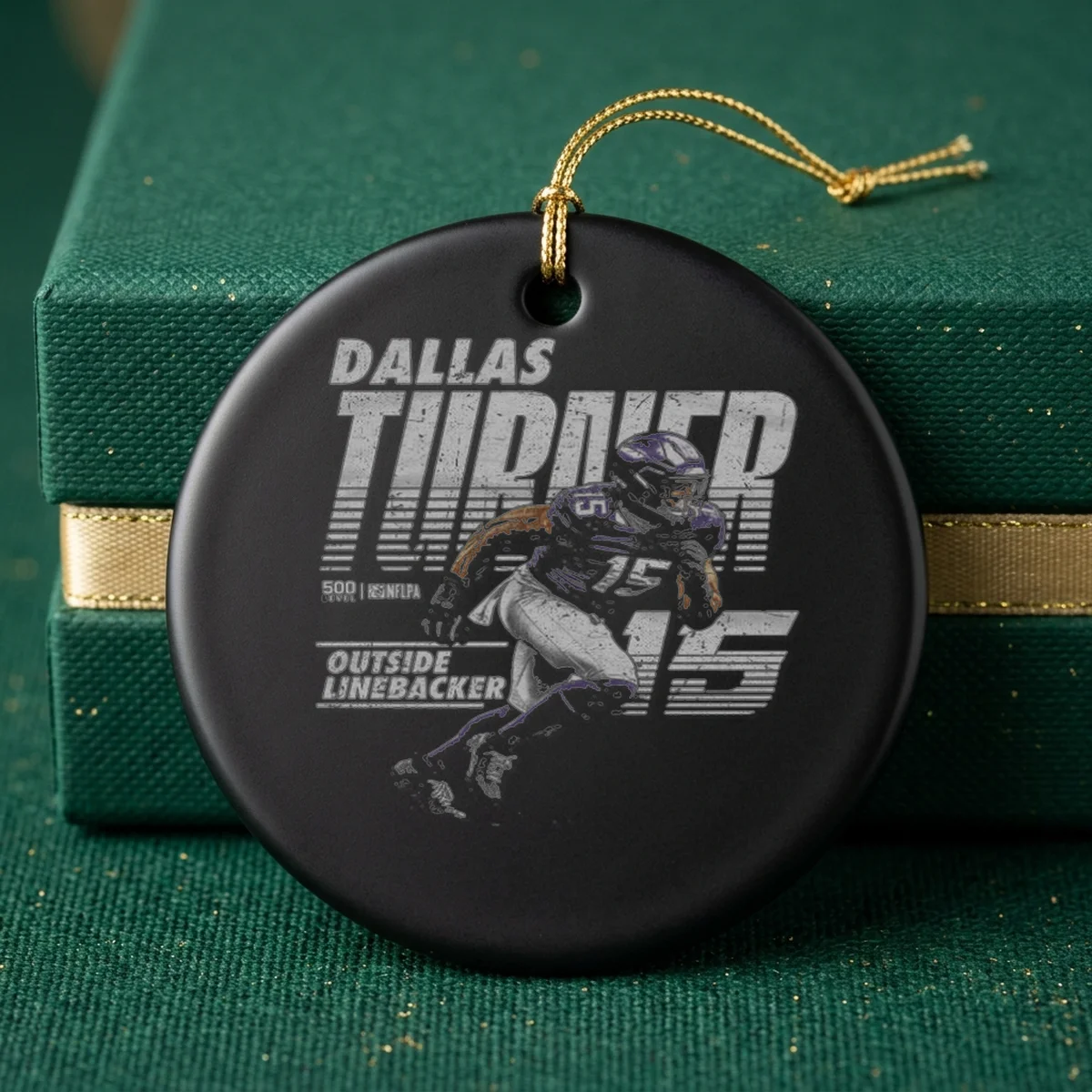 dallas turner minnesota player name wht ornament Dallas Turner Minnesota Player Name WHT Shirt - Back or Alternative Angle Mockup