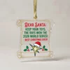 Dear Santa The Rays Won The 2026 World Series Holiday Die-Cut Acrylic Ornament - Front View Main Mockup
