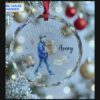 delivering joy postal delivery worker keepsake glass christmas ornament 1