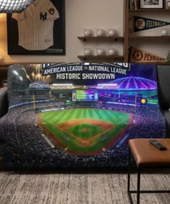Fall Classic 2026 Commemorative Matchup Stadium Split-View Throw Blanket - Front View Main Mockup