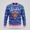 festive barbiecore dreidel menorah ugly christmas jumper holiday crewneck sweatshirt 1