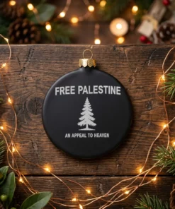 free palestine an appeal to heaven black ornament