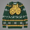 funny dirty santa gag gift ugly christmas sweater hairy balls reindeer holiday pullover 1