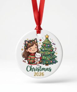 gabbys dollhouse christmas 2026 circle ornament kids holiday tree decor pandy paws 1