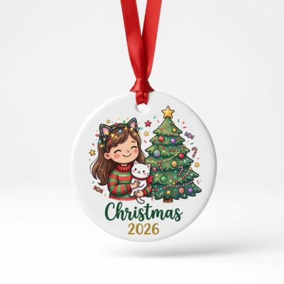 gabbys dollhouse christmas 2026 circle ornament kids holiday tree decor pandy paws 1