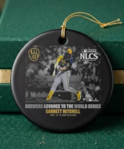 Garrett Mitchell Milwaukee Brewers 2026 National League Championship Series Game Frame T-Shirt - Close-up Graphic Detail Mockup