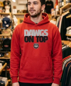 Georgia Bulldogs Dawgs On Top T-Shirt - Lifestyle Model Mockup