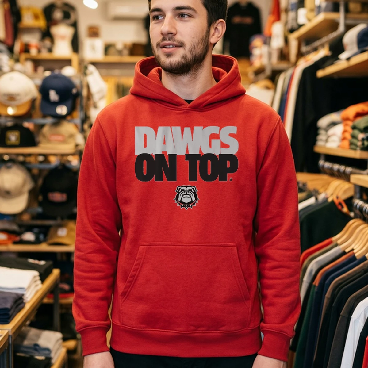 Georgia Bulldogs Dawgs On Top T-Shirt - Design Preview