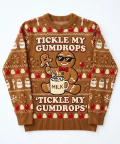 gingerbread cannibal feast cookie crumbs ugly christmas sweater 1
