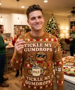 gingerbread cannibal feast cookie crumbs ugly christmas sweater 2