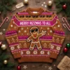 Gingerbread Guy Christmas Rizz Holiday Party Ugly Christmas Sweater - Front View Main Mockup