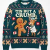 gingerbread limb amputation candy cane prosthetic ugly christmas sweater 1
