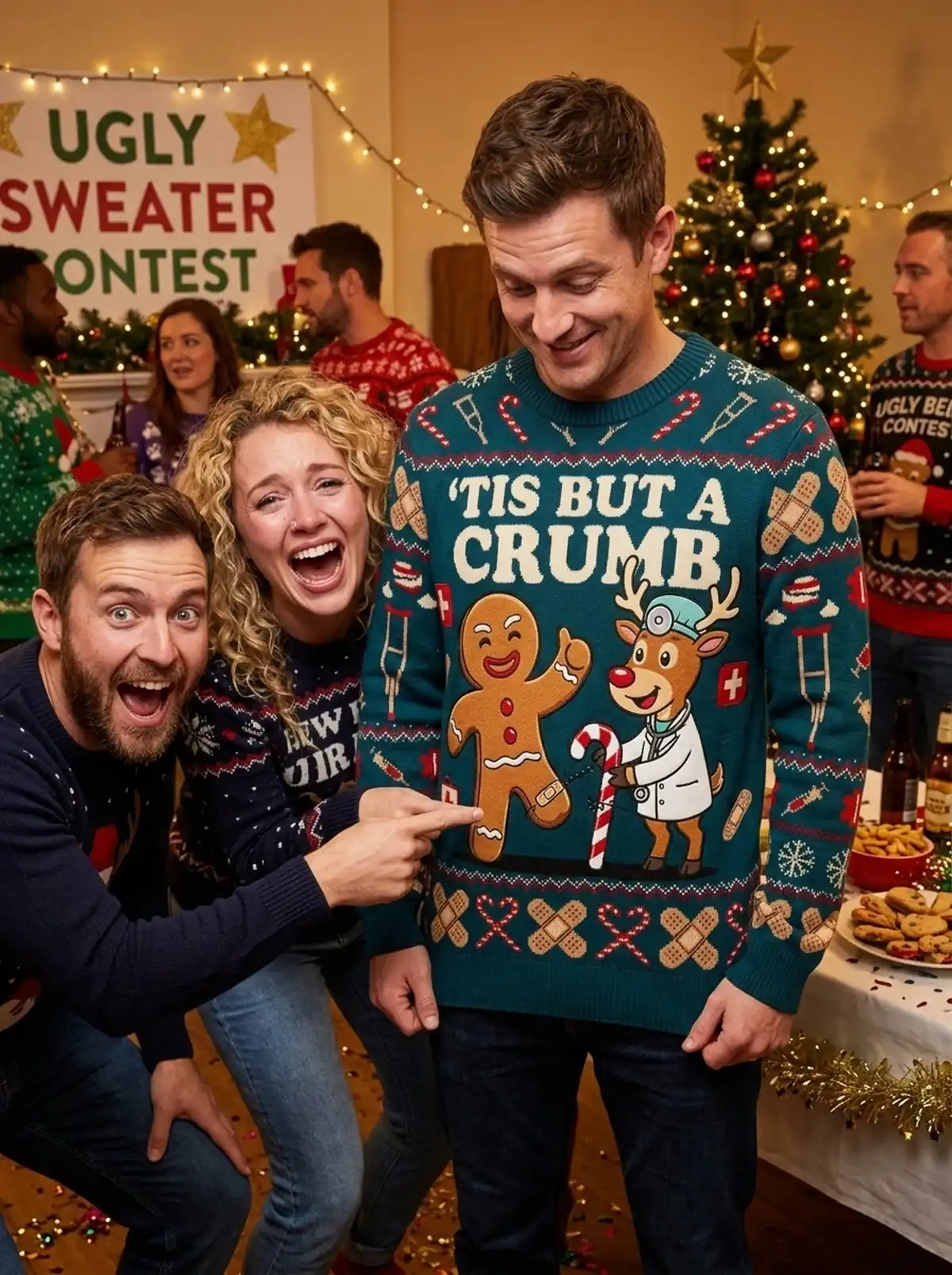 gingerbread limb amputation candy cane prosthetic ugly christmas sweater 3 gingerbread limb amputation candy cane prosthetic ugly christmas sweater 3