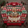 Gingerbread Man Dollar Spot Hypnotized Ugly Christmas Sweater - Front View Main Mockup