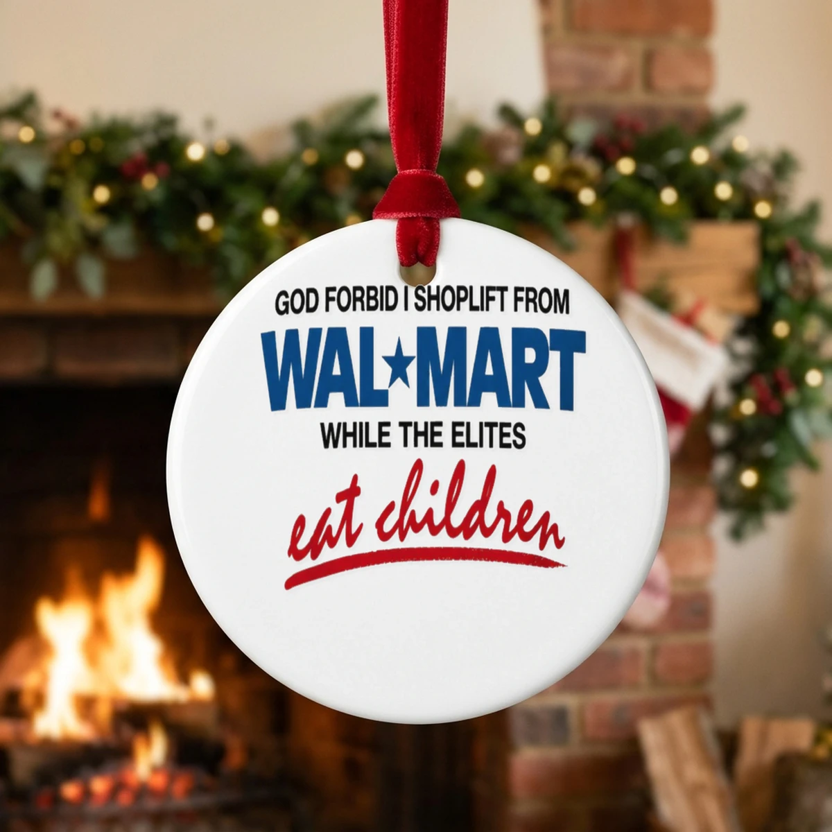 God Forbid I Shoplift From Walmart While The Elites Eat Children Shirt - Design Preview