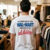 god forbid i shoplift from walmart while the elites eat children tshirt white male back