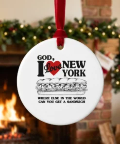 God, I Love New York. Where Else In The World Can You Get A Sandwich T-Shirt - Close-up Graphic Detail Mockup