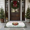 Golden Retriever Holiday Pine Needles And Wet Kisses Christmas Doormat - Front View Main Mockup