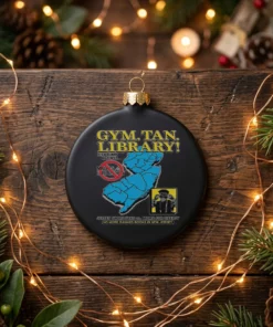 gym tan library black ornament