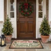 Hold On Were Watching Christmas Movies Cozy Farmhouse Holiday Doormat - Front View Main Mockup