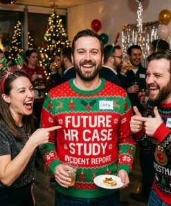 hr incident report violation sarcastic office gag christmas sweater
