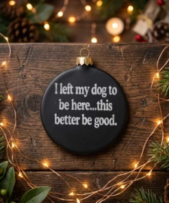 I Left My Dog To Be Here T-Shirt - Close-up Graphic Detail Mockup