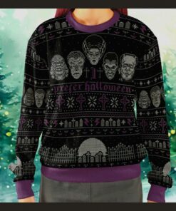 i prefer halloween ugly christmas sweatshirt 2