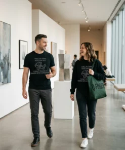 i will go down with this shit i won t throw my hands black tshirt museum gallery couple