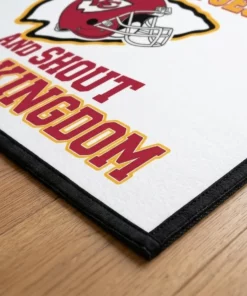in this house we praise jesus and shout chiefs kingdom white doormat mockup 3