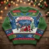 Inflatable Lawn Decor Disaster Tangled Snowglobe Windstorm Ugly Christmas Sweater - Front View Main Mockup
