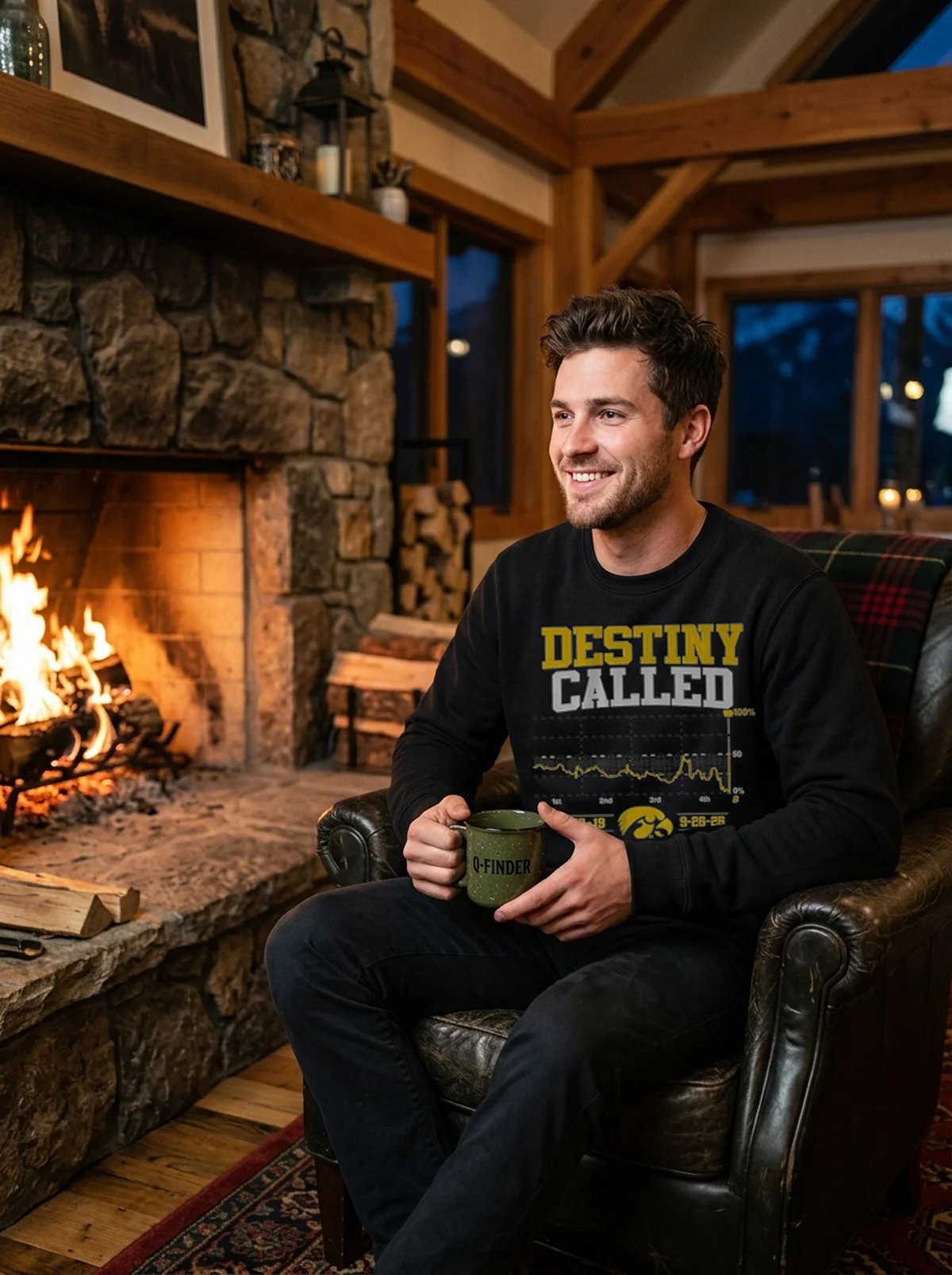 iowa football destiny called black sweatshirt stone fireplace iowa football destiny called black sweatshirt stone fireplace