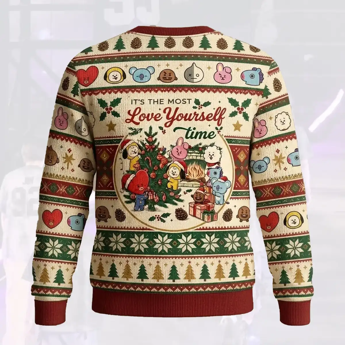 It The Most Love Yourself Time BTS Ugly Christmas Sweater Gift For Fans - Design Preview