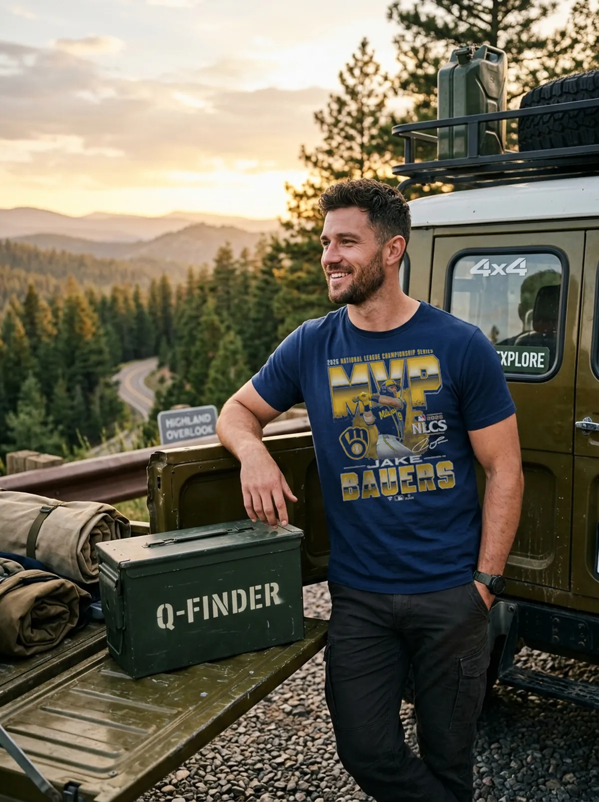Jake Bauers Milwaukee Brewers 2026 National League Championship Series MVP T-Shirt - Design Preview