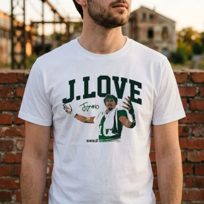 Jordan Love J. Love Pose T-Shirt - Front View Main Mockup