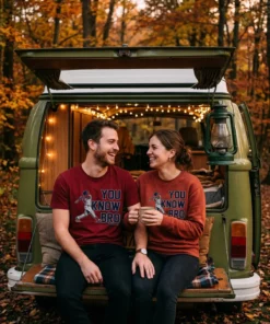 jose ramirez you know bro swing red tshirt campervan tailgate couple