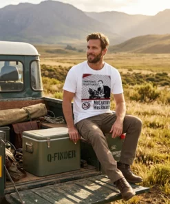 joseph mccarthy communism is treason to america white tshirt safari jeep