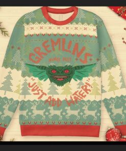 just add water gremlins ugly christmas sweatshirt 1