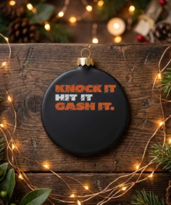 knock it hit it gash it black ornament