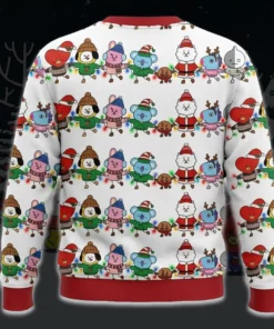 lightning bt21 merry christmas adorable ugly christmas sweater fan edition 3