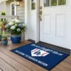 los angeles dodgers bleed dodger blue baseball home plate doormat mockup 2
