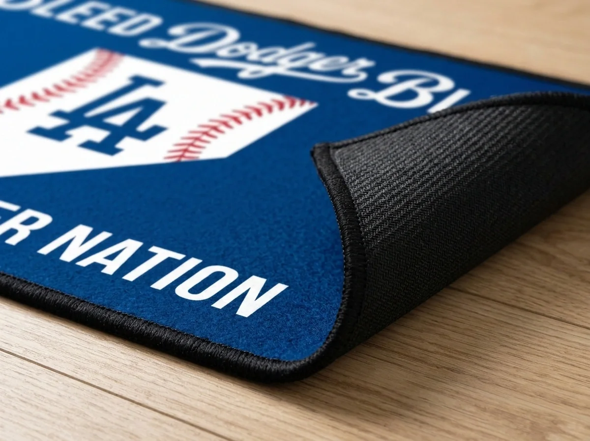 Los Angeles Dodgers Bleed Dodger Blue Baseball Home Plate Doormat - Design Preview