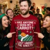 lost my carrot in bed innuendo snowman adult gag christmas sweater