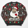 mall santa fake beard wardrobe malfunction ugly christmas sweater 1