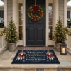 Marching Nutcracker Soldiers Holiday Entryway Guard Christmas Doormat - Front View Main Mockup