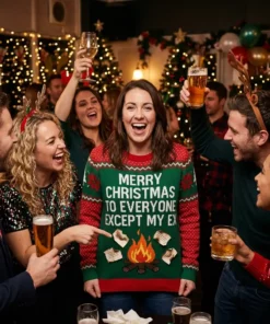 merry christmas except my ex petty sarcastic breakup christmas sweater