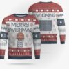 merry swishmas wyoming basketball ugly christmas sweater 1