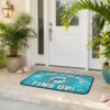 miami dolphins fins up aqua orange sunburst doormat mockup 2