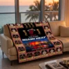 Miami Heat 3x NBA Champions Kaseya Center Legends Facsimile Signatures Fleece Throw Blanket - Front View Main Mockup
