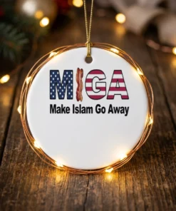 MIGA Make Islam Go Away Shirt Ornament - Front View Main Mockup