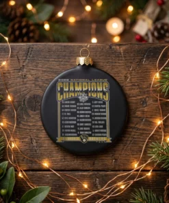 Milwaukee Brewers 2026 National League Champions Roster T-Shirt Ornament - Back or Alternative Angle Mockup